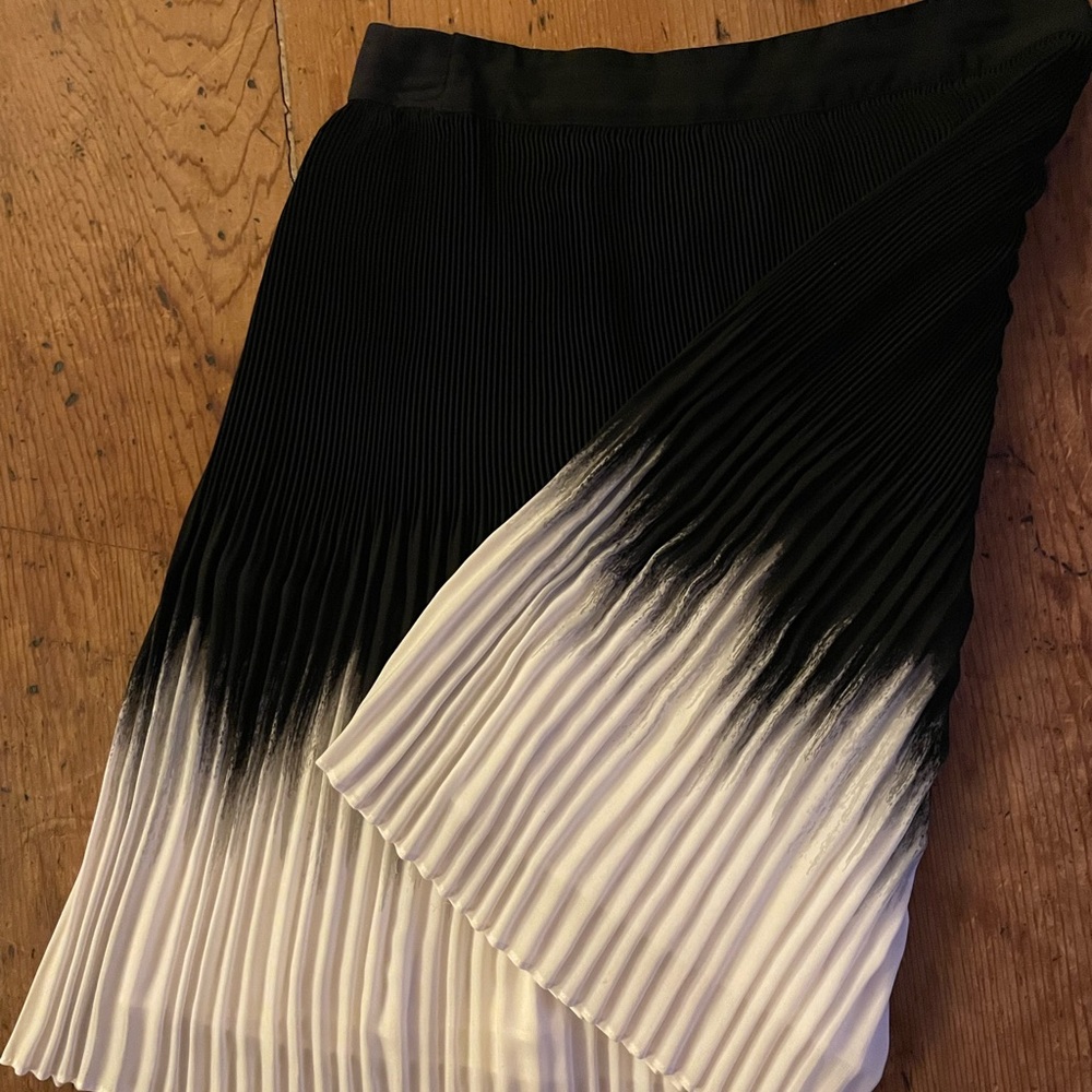 Black & White Pleated Skirt